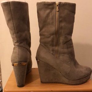 Juicy Couture Fleece-lined Wedge Boot
